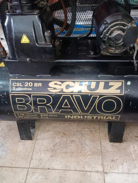 Compressor 200 Litros - Schulz Bravo Csl 20 Br