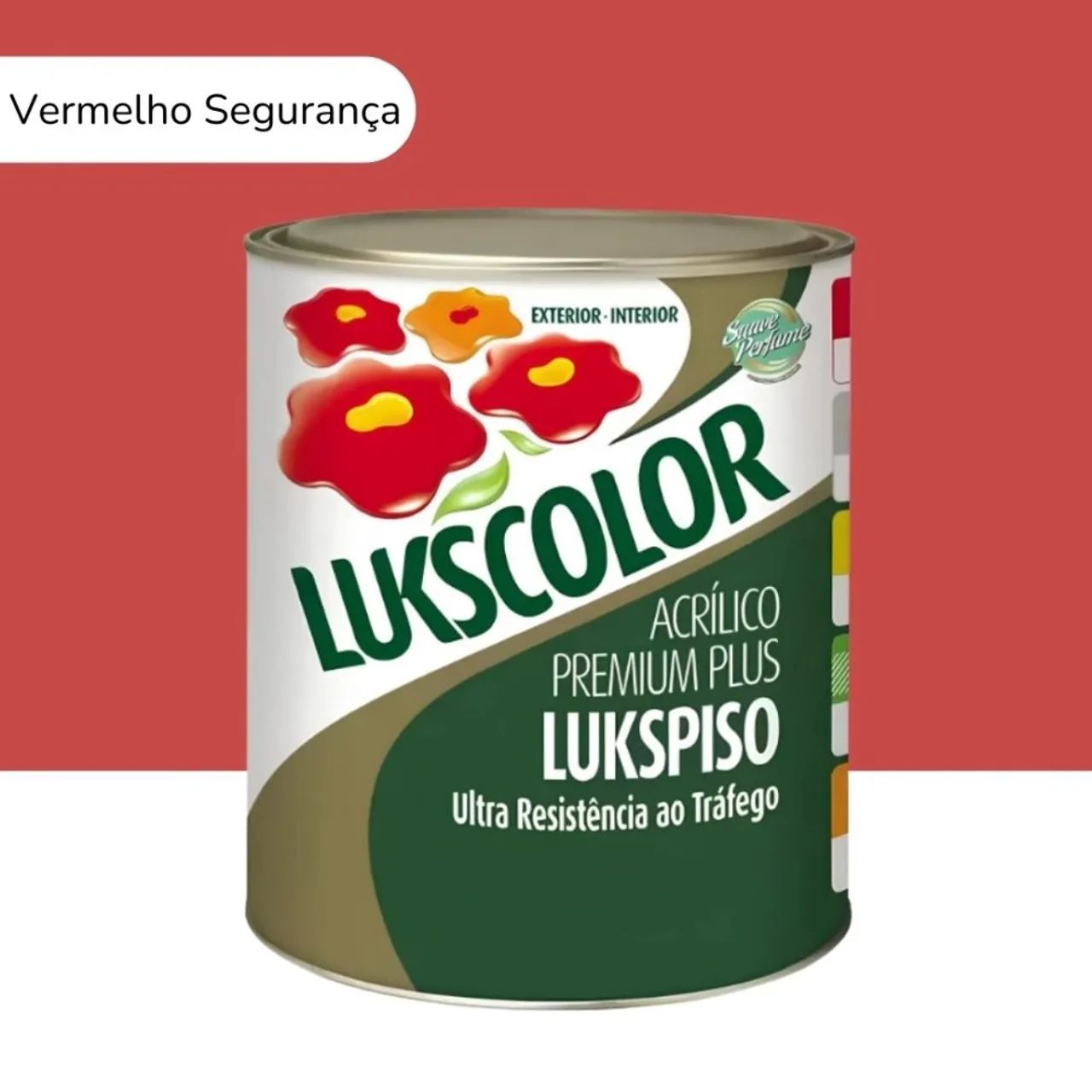 Tinta Piso Lukspiso 900ml Vermelho Segurança Lukscolor