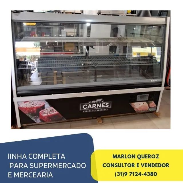 Balcao de Açougue Gelopar 2 Metros Preto