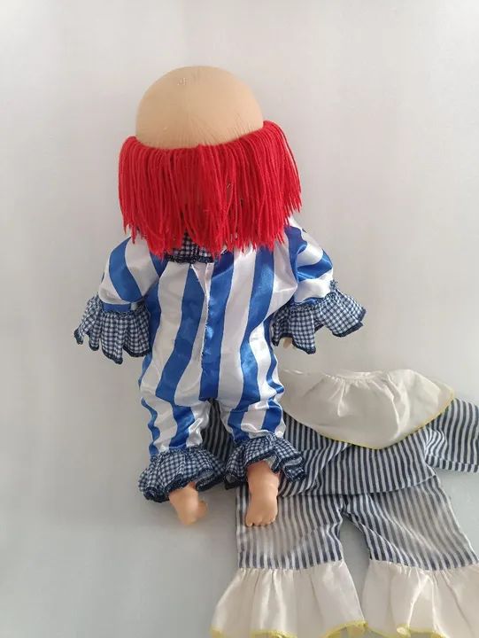 Boneca de Palhaço Vintage 52 cm - Foto 3