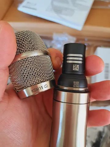 Microfone sem Fio Shure Profissional Nickel Escovado Luxo ULXD24-K11 Cápsula KSM11 NICKEL - Foto 4