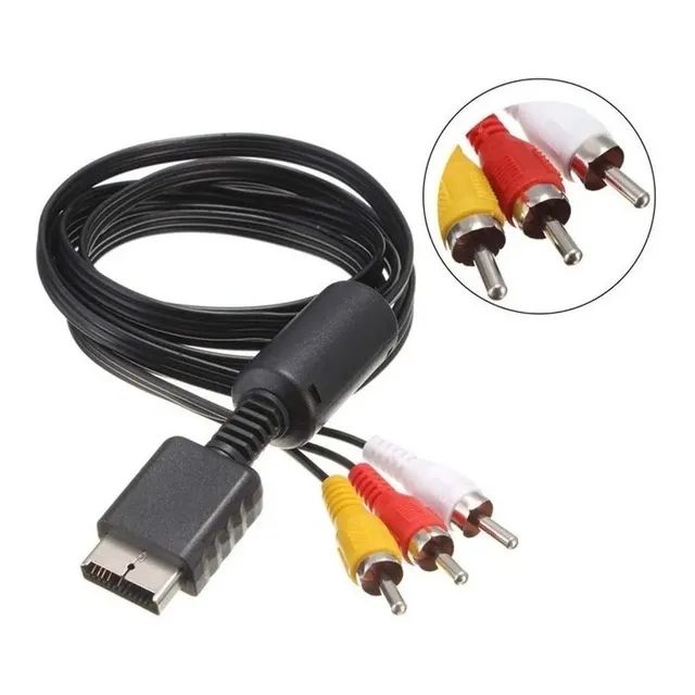 Cabo AV RCA 1,5m para PlayStation PS1 PS2 PS3 Áudio e Vídeo - Foto 3