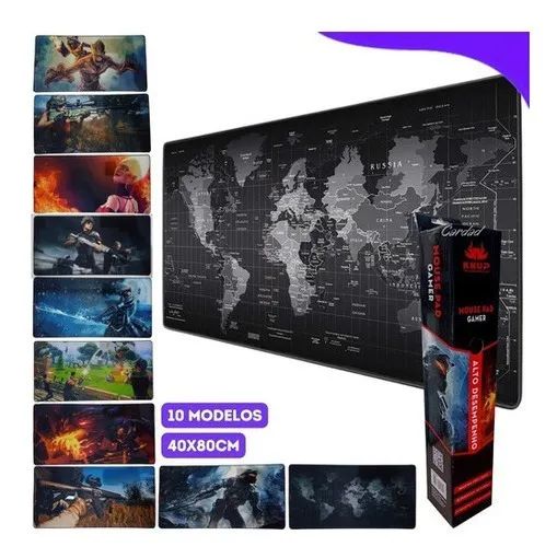 Mouse Pad gamer Knup KP-S09 de borracha e tecido 80x40cm - Foto 5