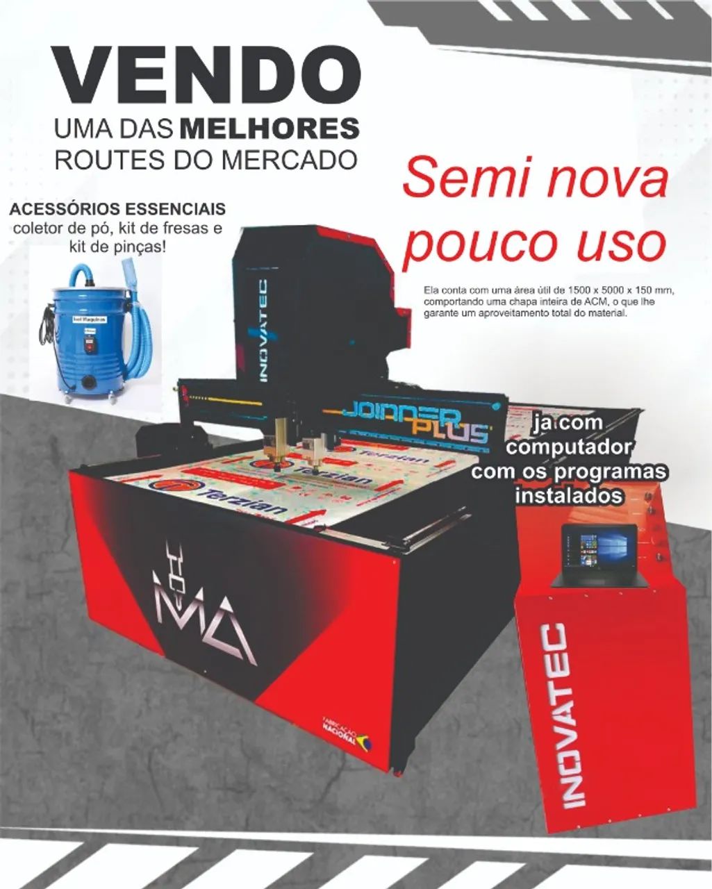 Router completa com mesa de 5mts  - Foto 6