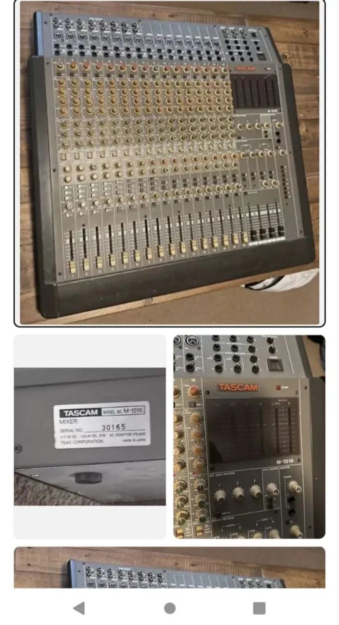 Mesa de Som tascam m.1516 - Foto 2