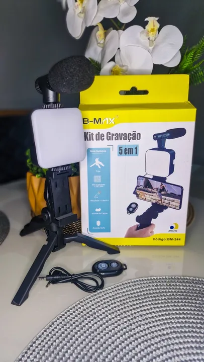 Kit para filmagem e gravação 5 em 1
