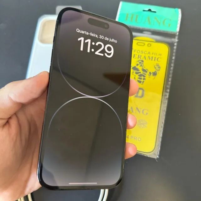 IPhone 14 Pro 256GB Preto Nunca mexido! Com Brindes! Ótimo estado! Aceito cartão! - Foto 4