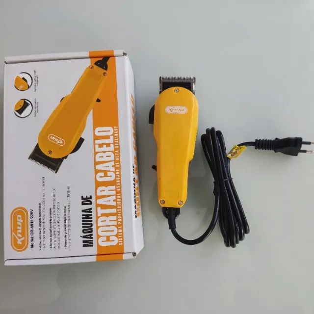 Máquina de Cortar Cabelo Knup 220V Profissional com 4 pentes - Foto 4