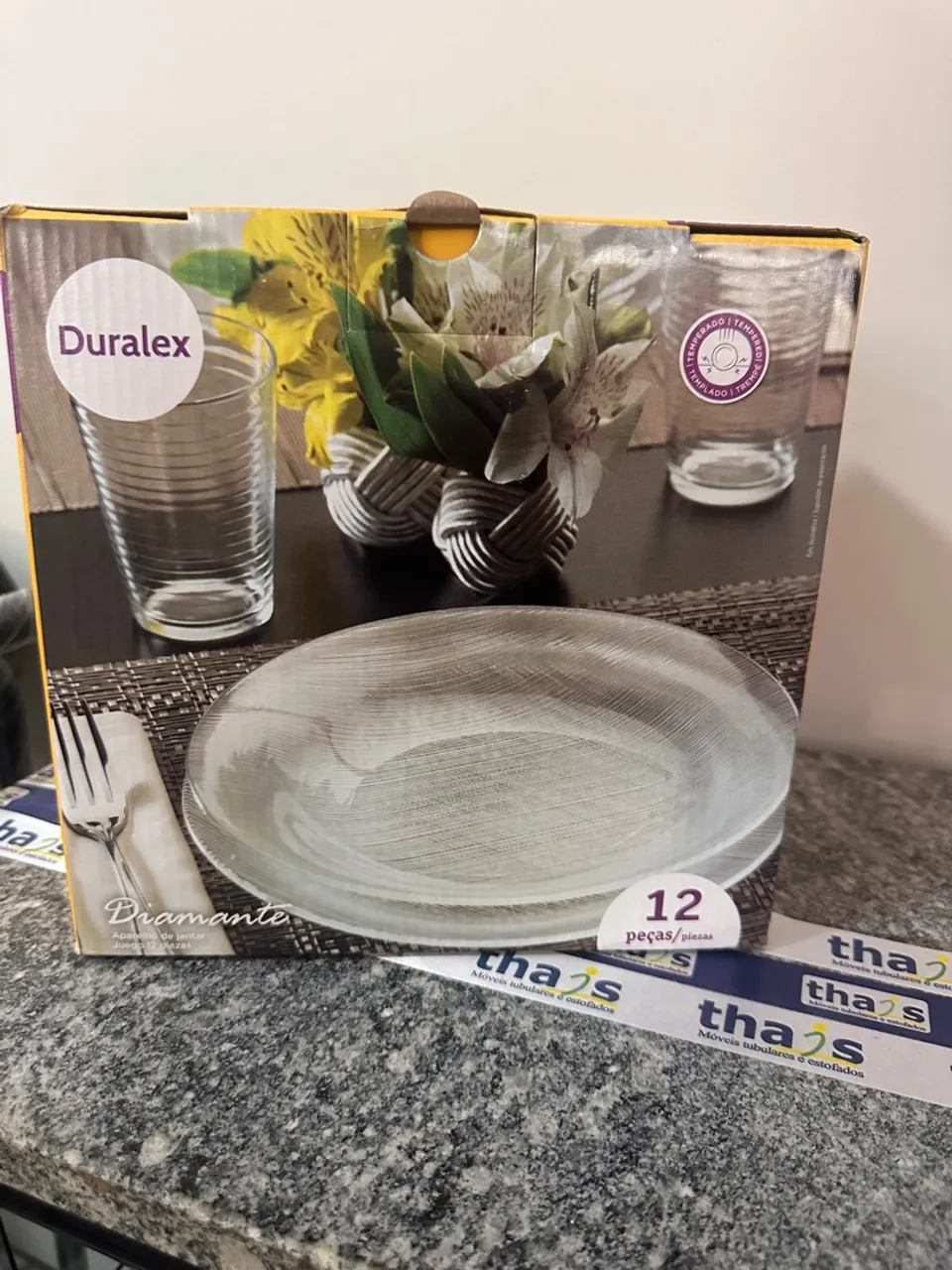 Aparelho de Jantar Duralex Diamante 12 peças