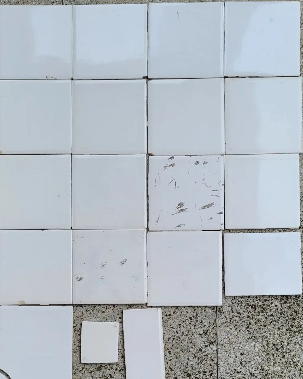 Azulejos brancos vintage 16 peças 