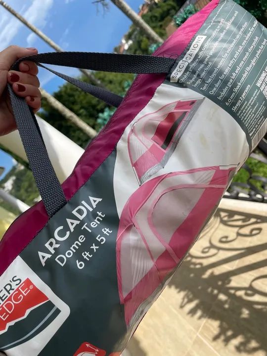 Barracas de camping importada dos EUA para 2 pessoas, cor rosa, leve e compacta - Foto 3