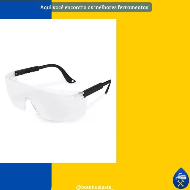 OCULOS DE PROTEÇAO INCOLOR/ FUMÊ - Foto 2
