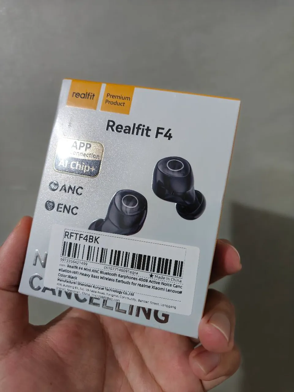 Realfit F4 Mini ANC Bluetooth - Novo!