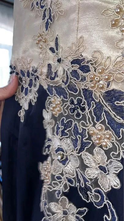 Vestido longo azul marinho - Foto 5
