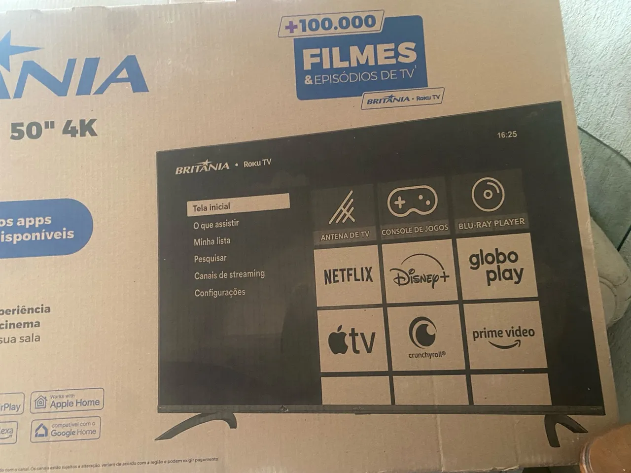 TV Britânia 50" 4K com Roku TV