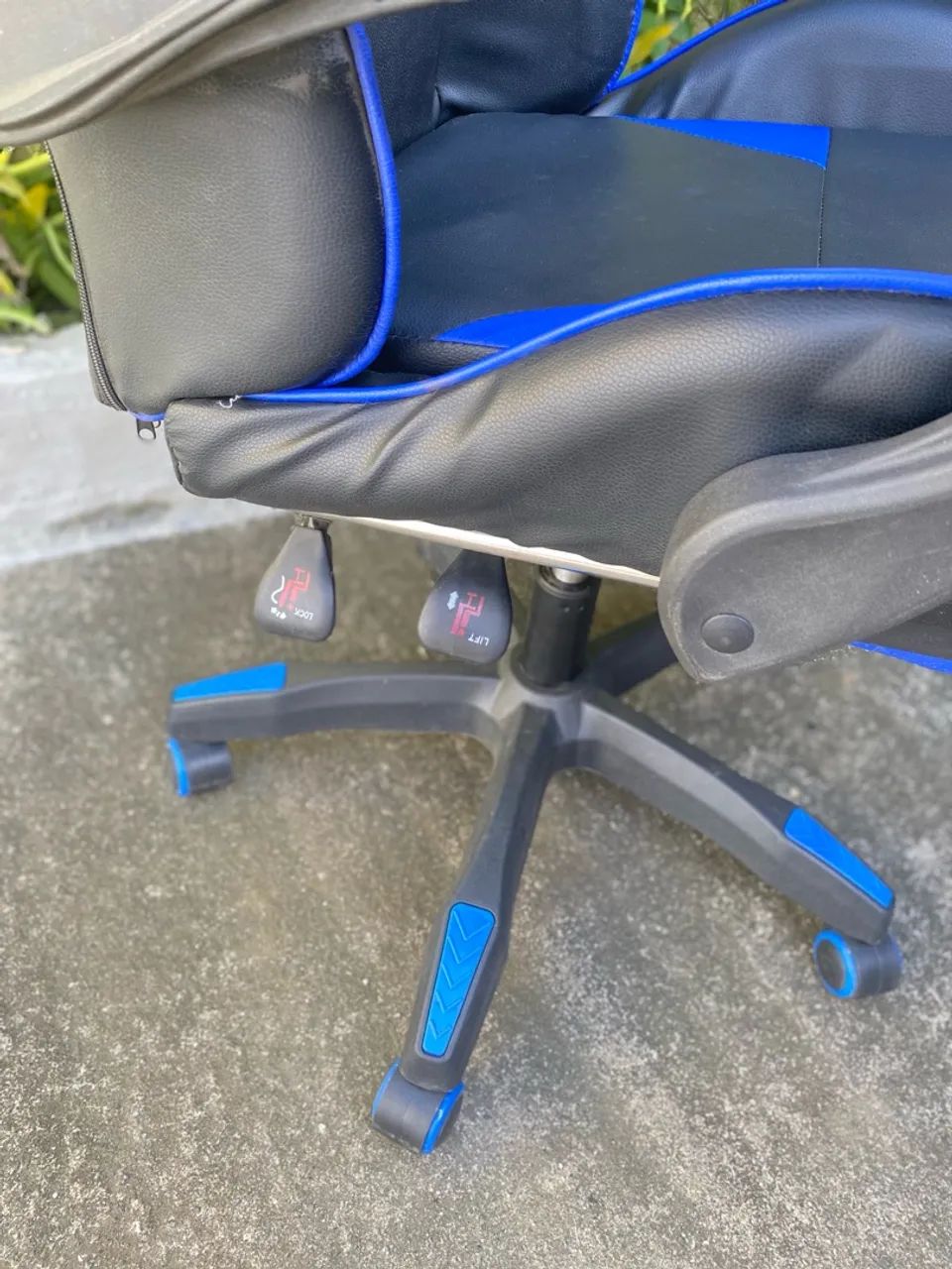 Cadeira Gamer PC Top Azul e Preto - Foto 6