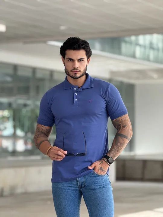 Camiseta gola polo masculina - Camiseta polo - Camiseta masculina básica  - Foto 4