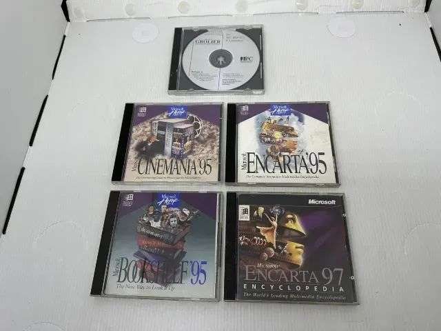 Softwares Windows 95 Cinemania Encarta Bookshelf Grolier