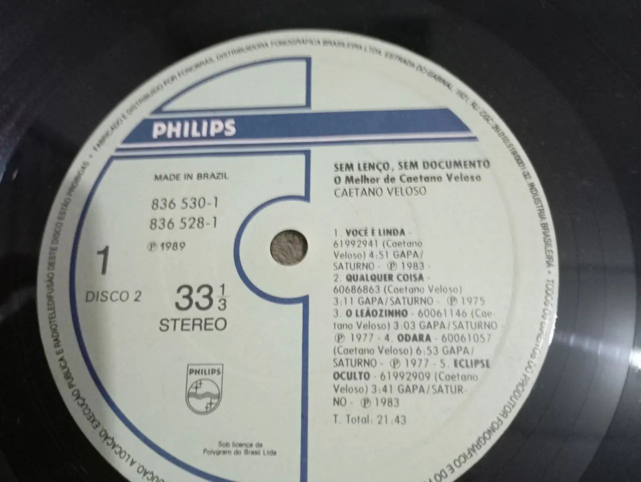 Lp Disco Vinil Caetano Veloso  ( somente disco 2 ) Capa Dupla - Foto 4