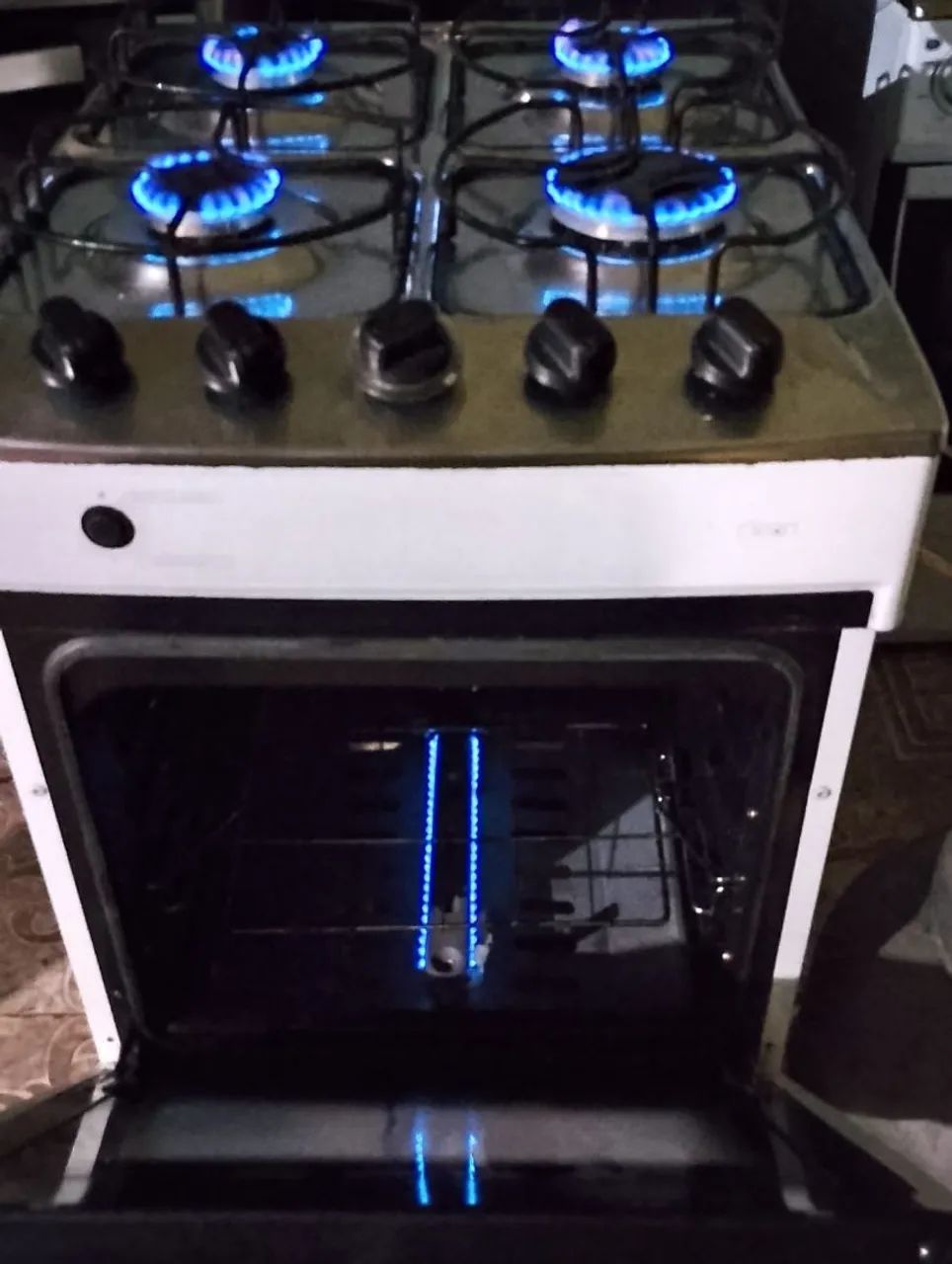 Fogão 4 Bocas Brastemp automático observação para gás encanador 