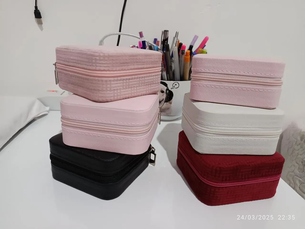 Porta jóias portátil e compacto