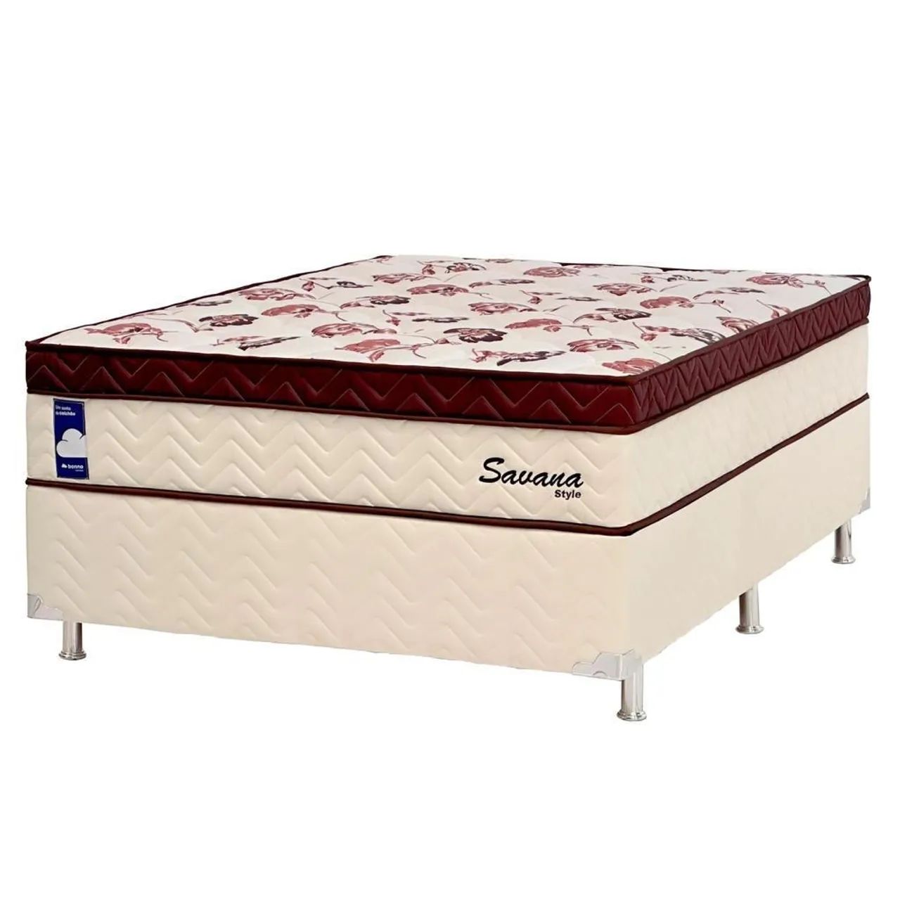 Cama Box Casal Savana Style 138x188x60(Entrega grátis Para Fortaleza)