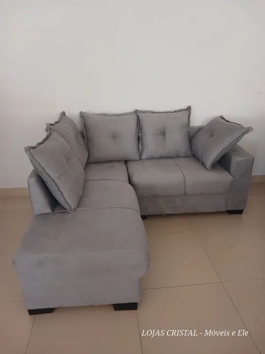 Sofá de Canto Cinza - Novo - Foto 4
