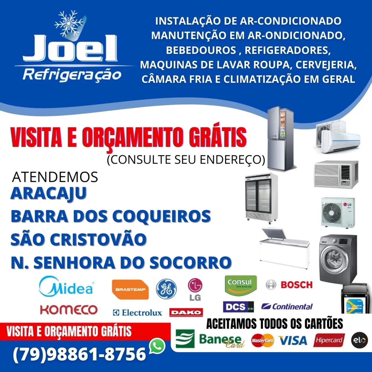 Assistência técnica com visita grátis - climatização e refrigeração 