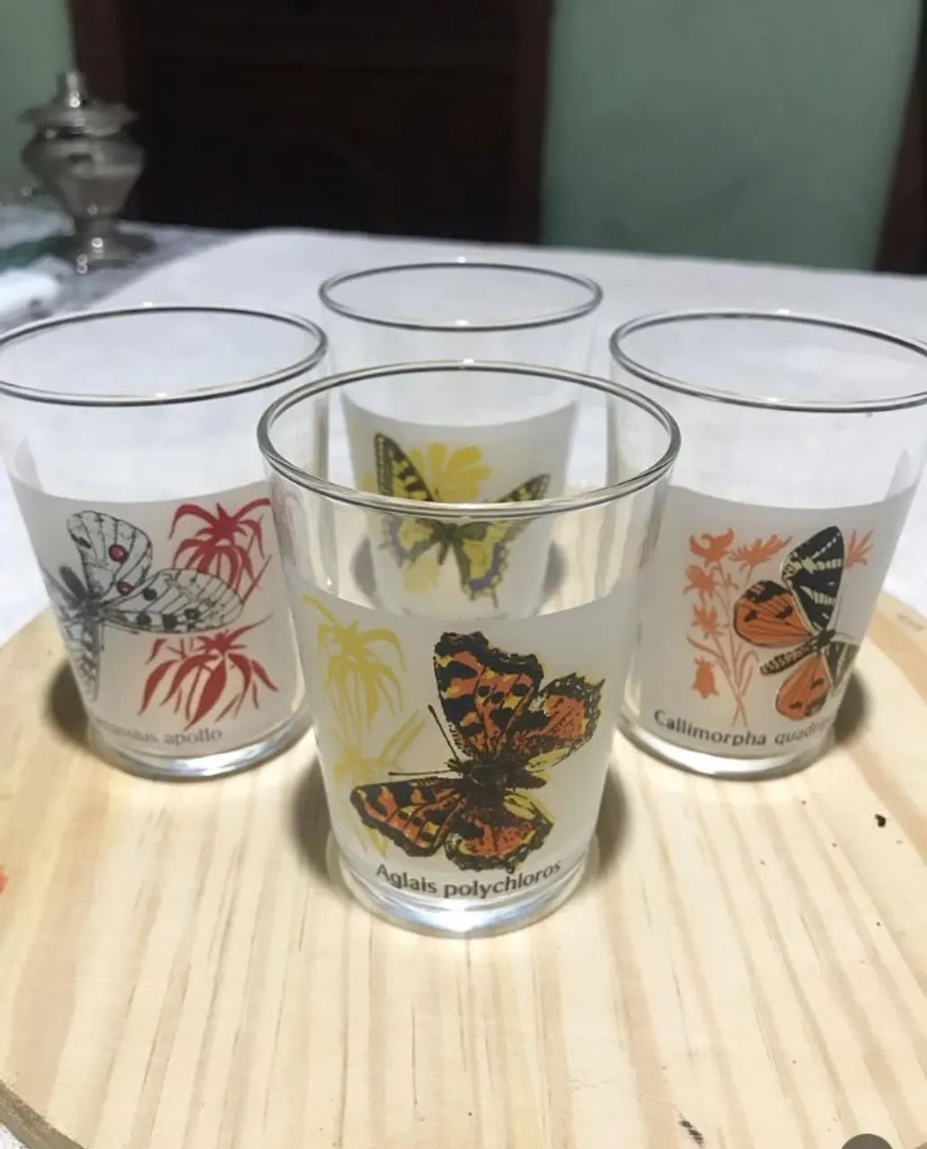 Copos antigos de vidro 4 peças  - Foto 2