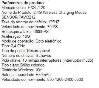 Mouse HXSJ T20 PRETO - Foto 5