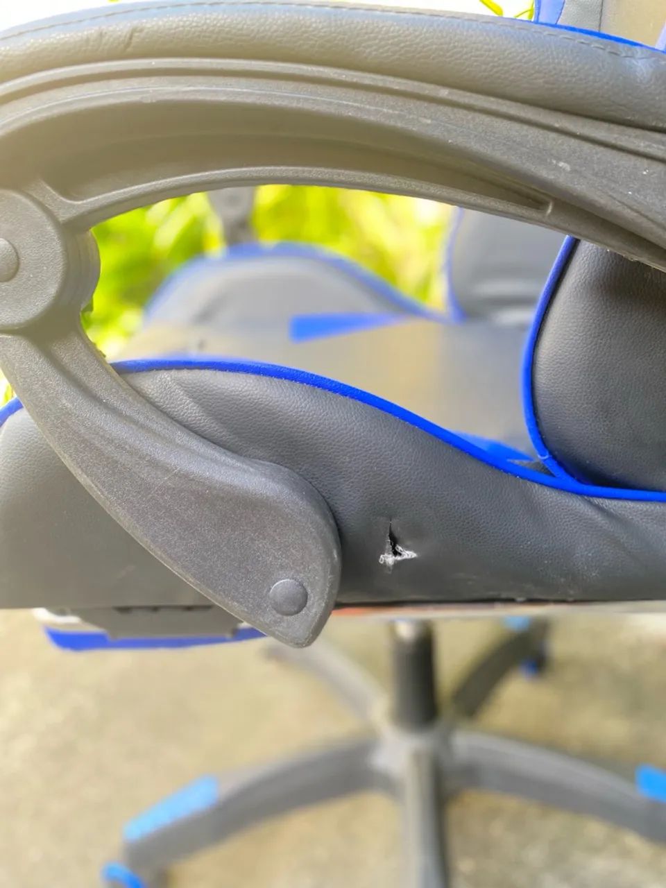 Cadeira Gamer PC Top Azul e Preto - Foto 5