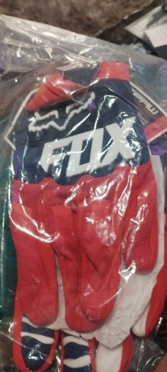 Luvas Fox dirtpawn Tam G e GG 3G top zero na embalagem - Foto 6