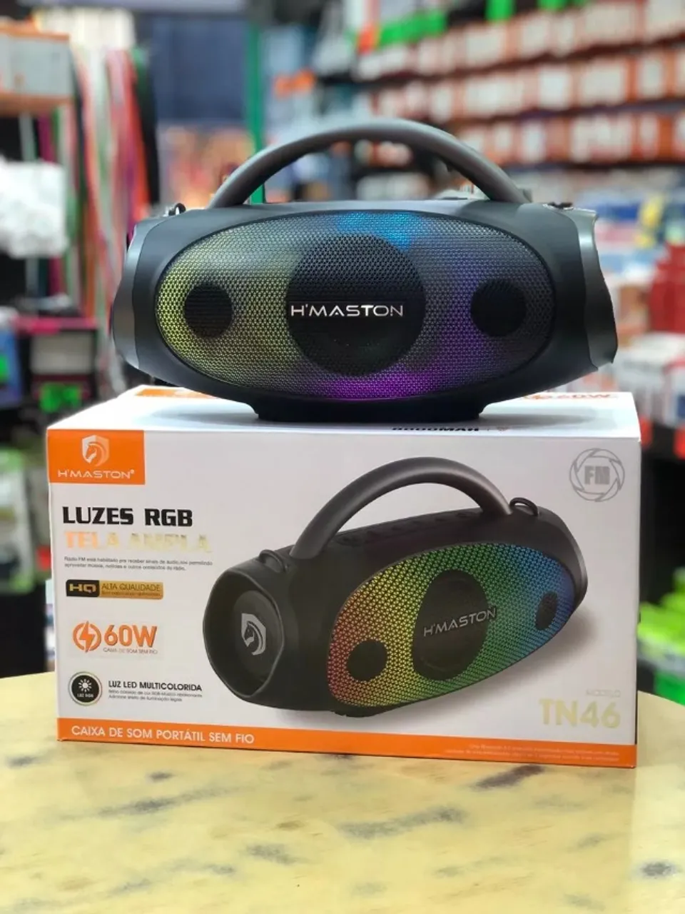 Caixa De Som Bluetooth 60W Hmaston Tn46 Tws