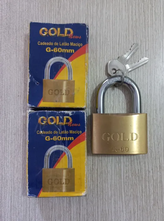 Cadeado de Latão Maciço Gold G-60mm - Novo