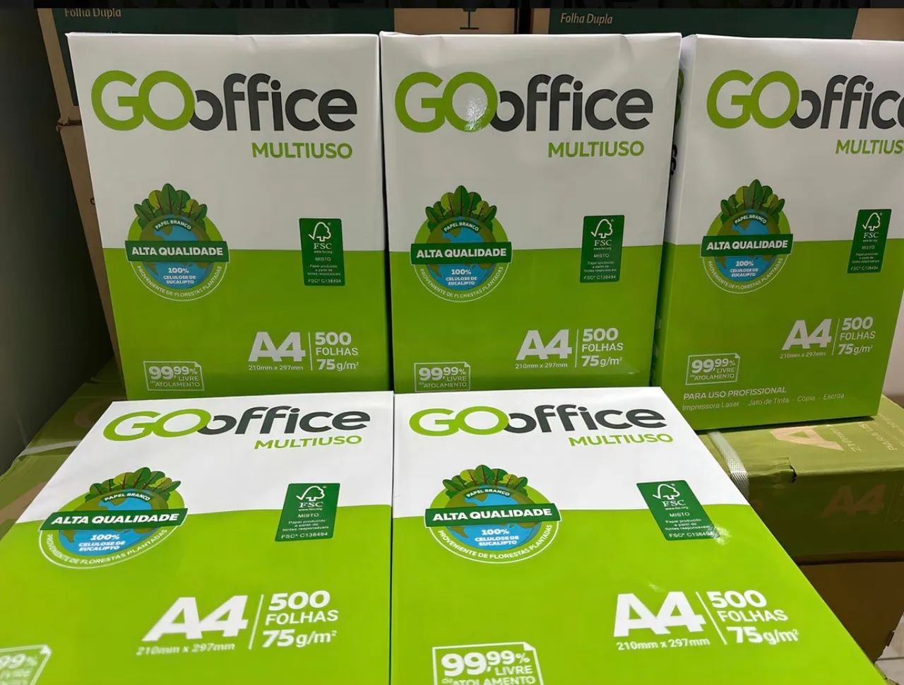 Papel A4 sulfite caixa com 10 resmas 5000 folhas I Go Office  - Foto 2