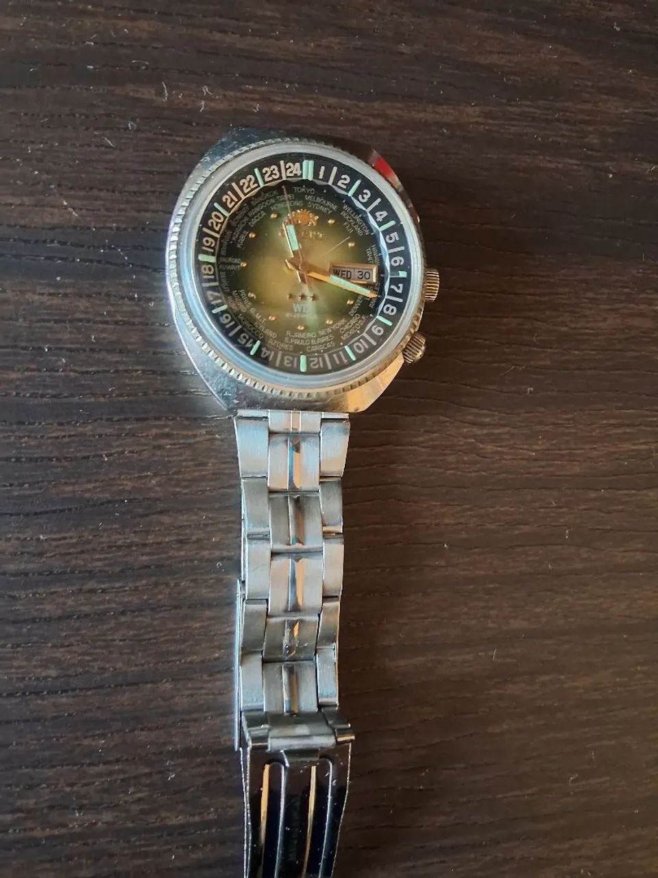 Relógio Orient WD World Time Vintage - Foto 5