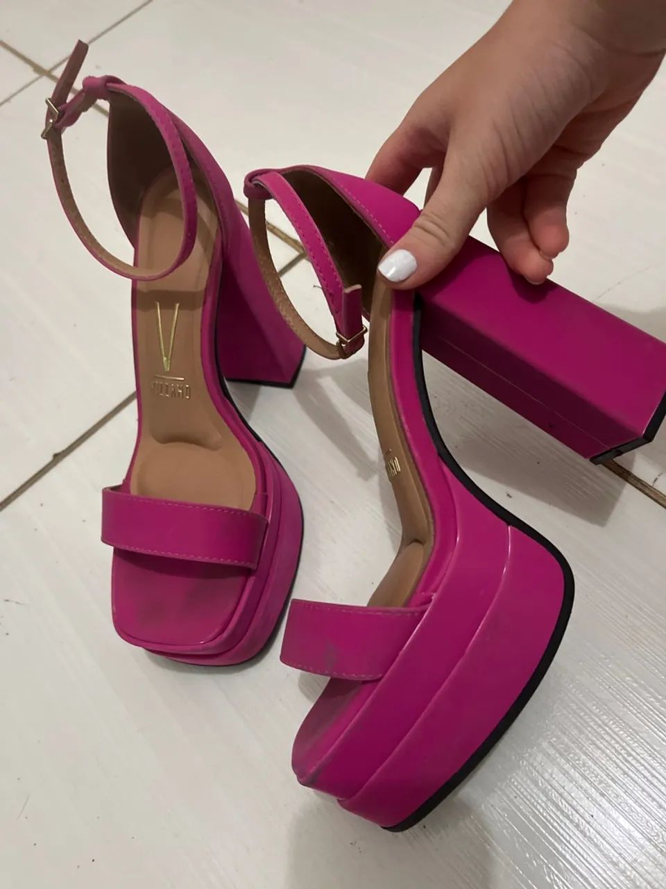 Zapatos Vizzano Vizzano Plataforma Rosa Tenis Vizzano Verniz Rosa