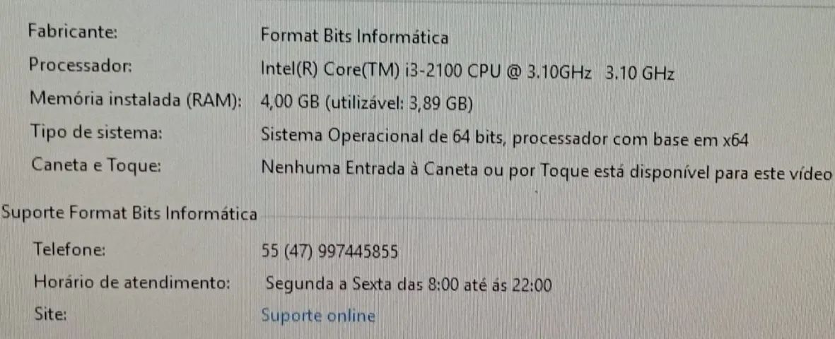 Gabinete com i3 com 4gb de memória, 500gb de armazenamento, windows 10 e Office 2024 - Foto 2