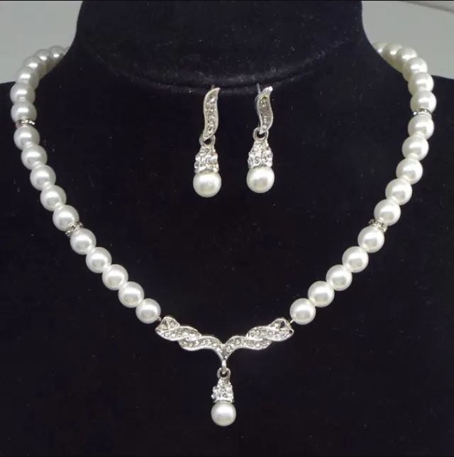 Conjunto Colar e Brinco Pérolas - Foto 2