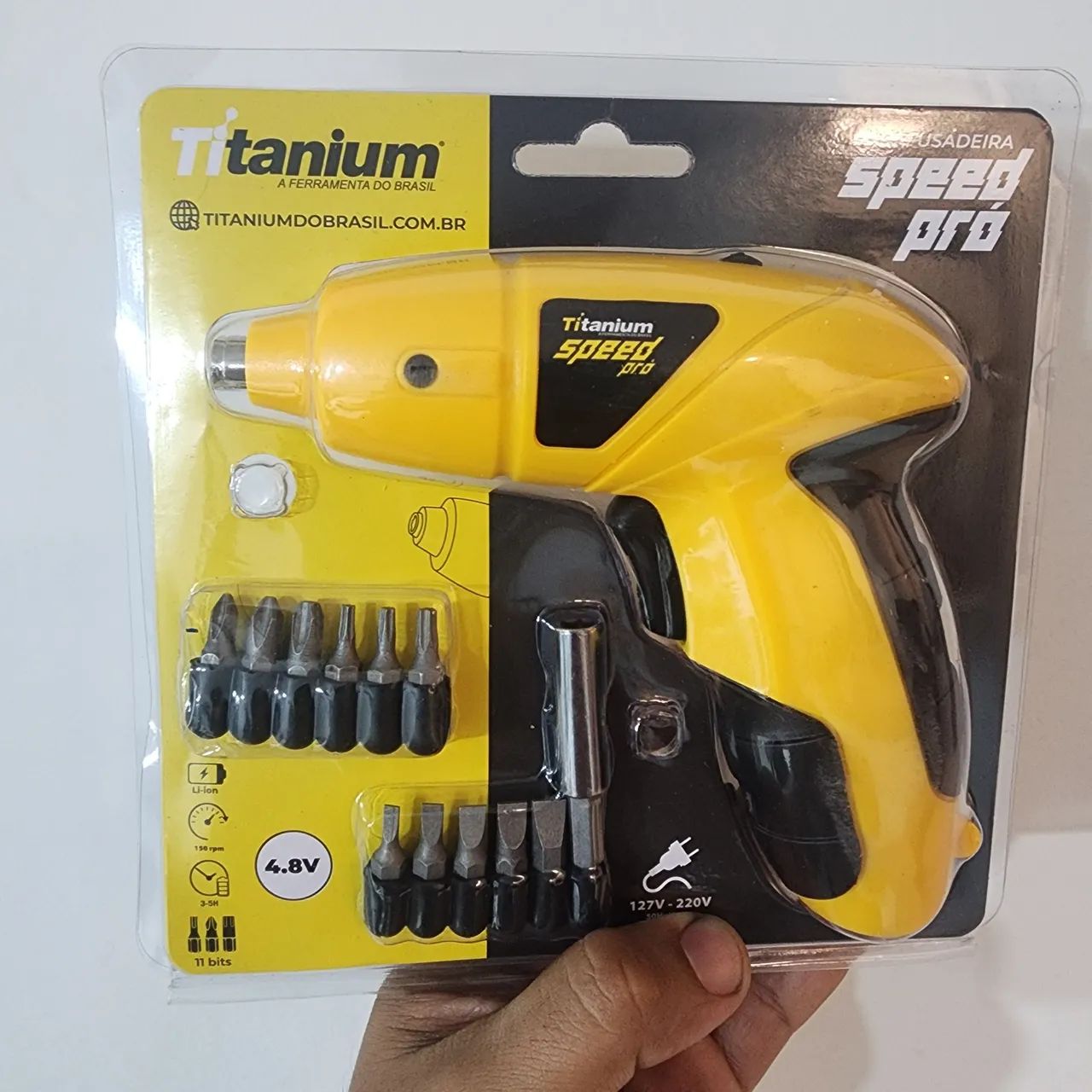 [Lacrada] Parafusadeira 4,8v com acessórios Titanium 