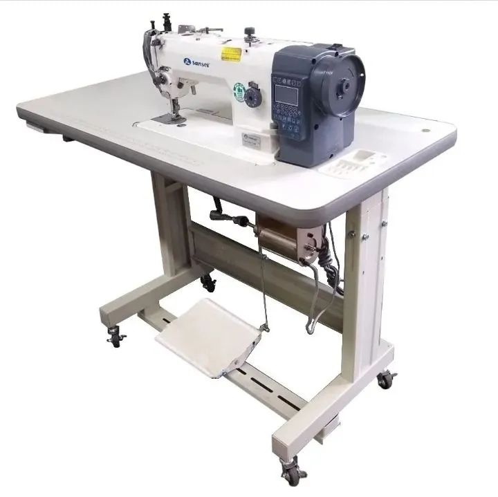 Máquina de Costura Industrial Sanser transparente duplo direct drive 