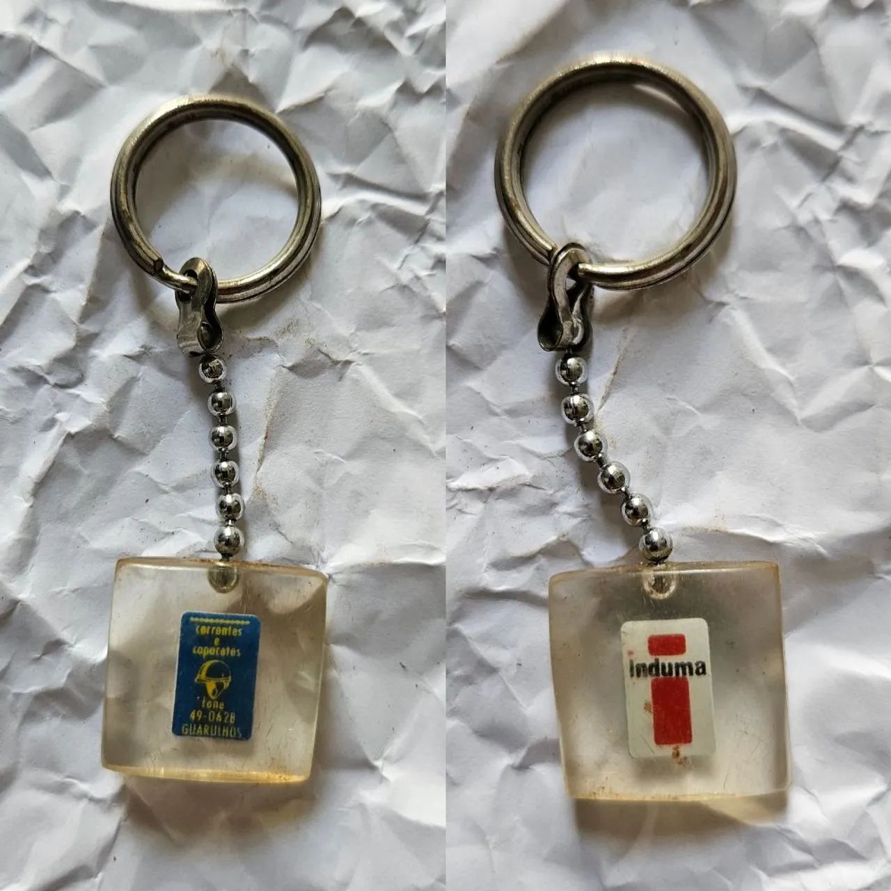 Lote 4 chaveiros Vintage e 1 medalha - Foto 4