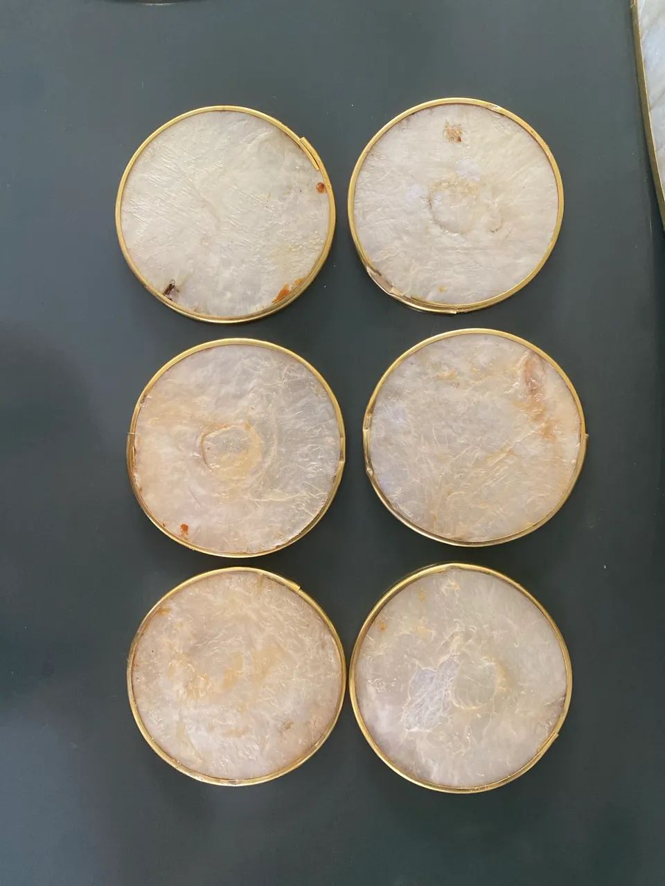 Conjunto de mesa posta feitas com concha de capiz  - Foto 4