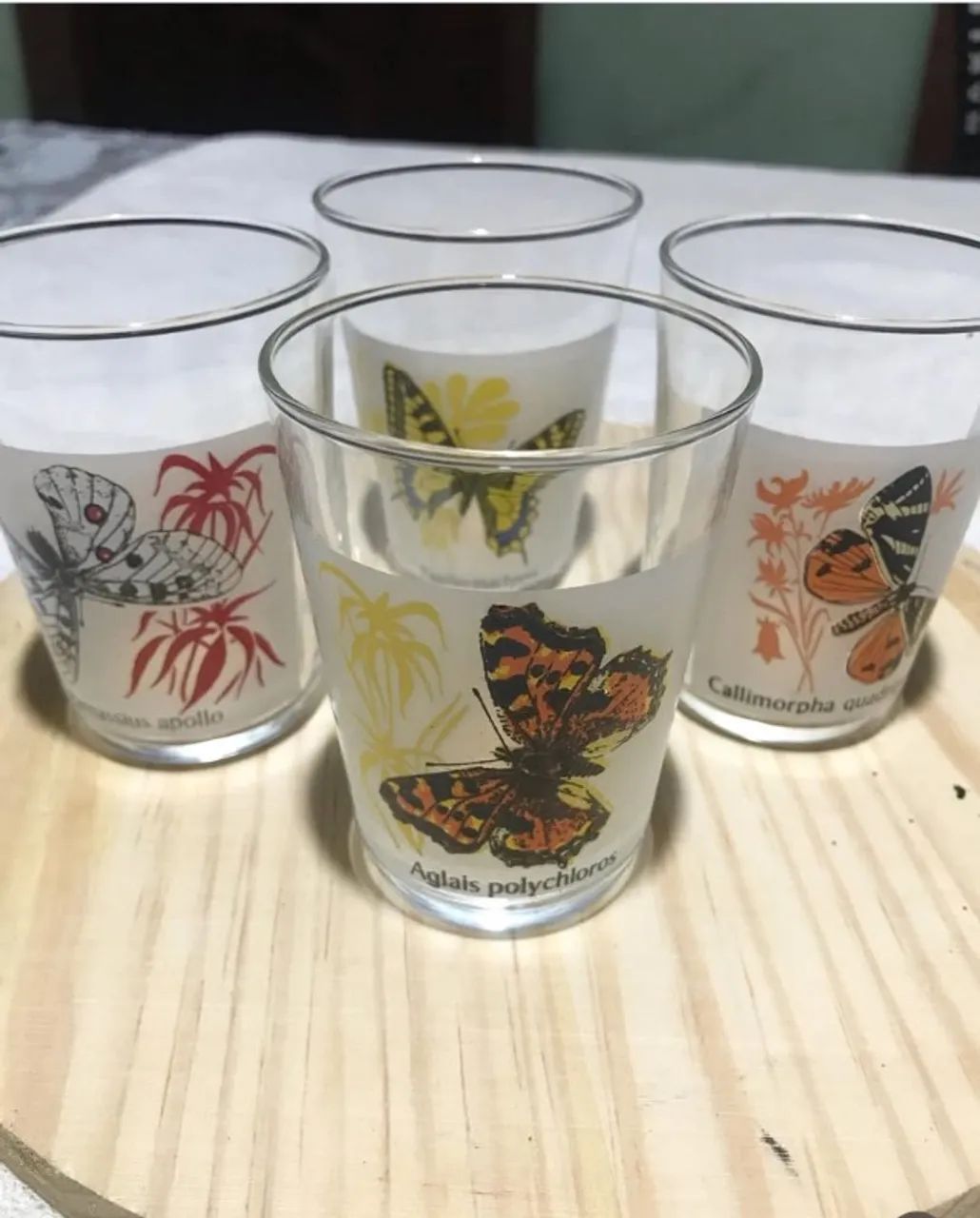 Copos antigos de vidro 4 peças 