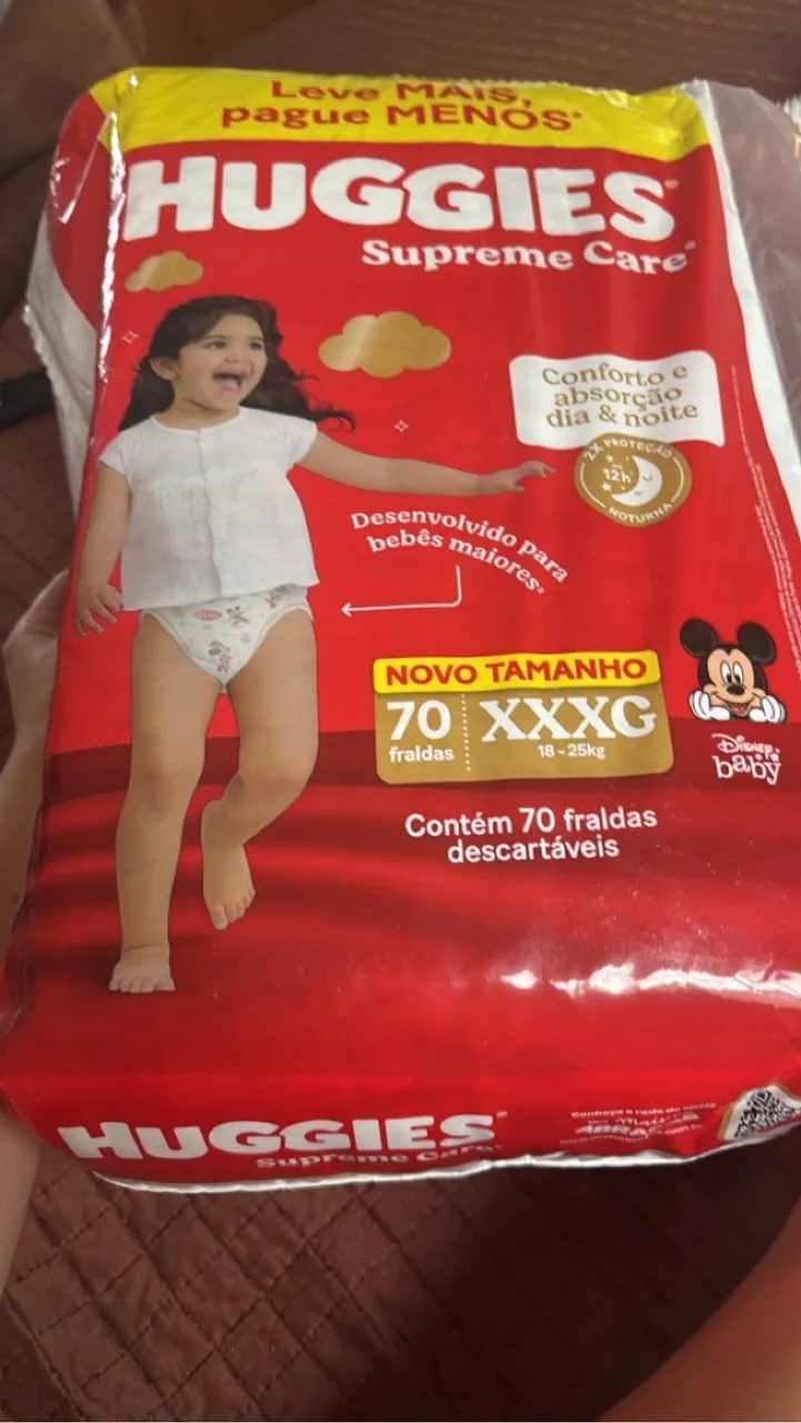 Fraldas Huggies Supreme Care XXXG 70 unidades