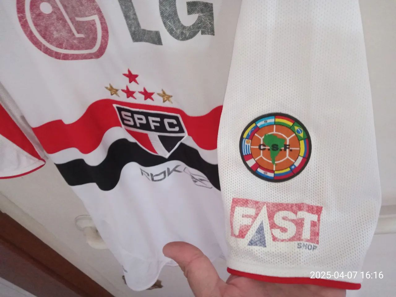 Camisa São Paulo -  LG - Reebok - Tamanho M - Foto 3
