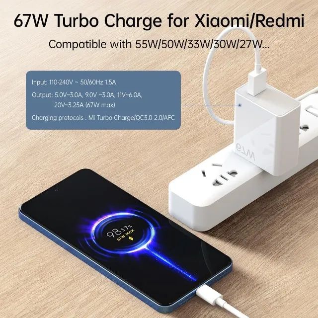 Carregador Xiaomi 67W - Novo na Caixa