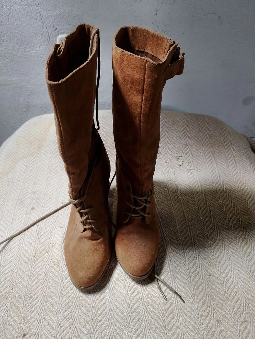 2 pares de Botas de cano alto zara marrom