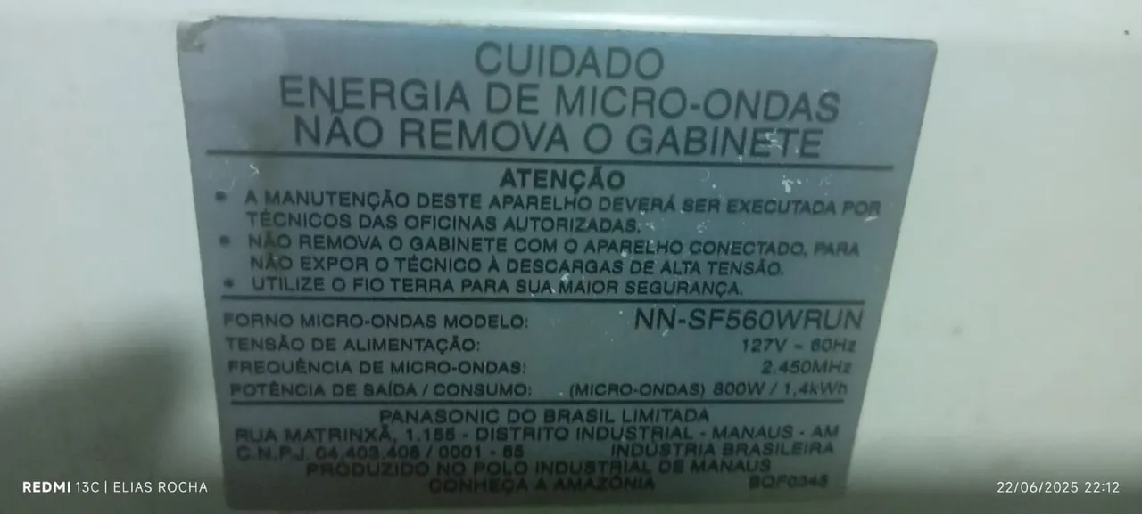 Micro-ondas Panasonic NN-SF560WRUN