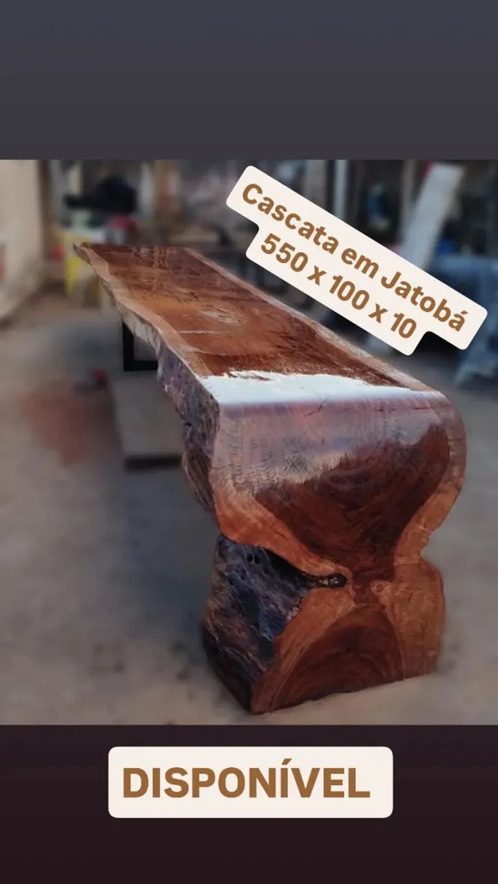 Mesa cascata em jatobá puro cerne. Raríssima!